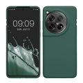 kwmobile Handyhülle für OnePlus 12 Hülle - Case Silikon - Kabelloses Laden - Schutzhülle Cover in Tannengrün Tannengrün  