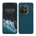kwmobile Handyhülle für OnePlus 12 Hülle - Case Silikon - Kabelloses Laden - Schutzhülle Cover in Petrol Petrol  