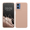 kwmobile Handyhülle für Motorola Moto G34 5G Hülle - Case Silikon - Kabelloses Laden - Schutzhülle Cover in Altrosa Altrosa  