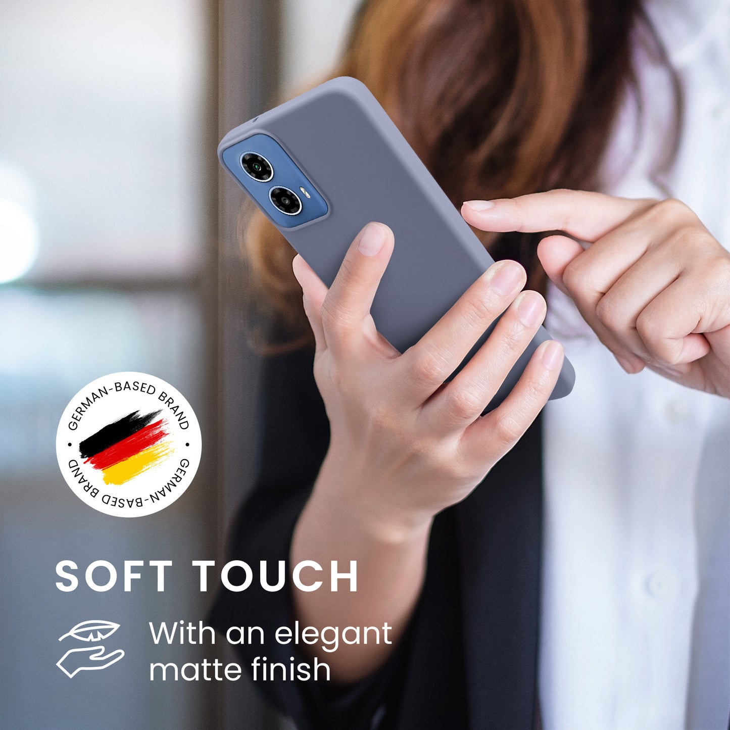 kwmobile Handyhülle für Motorola Moto G34 5G - Kabelloses Laden - Schutzhülle Cover