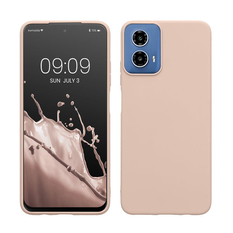 kwmobile Handyhülle für Motorola Moto G34 5G Hülle - TPU Case - Kabelloses Laden - Schutzhülle Cover in Coconut Swirl Coconut Swirl  