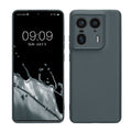 kwmobile Handyhülle für Motorola Edge 50 Ultra Hülle - weiches Handy Silikon Case - Schutzhülle Cover - Dunkler Schiefer Dunkler Schiefer  