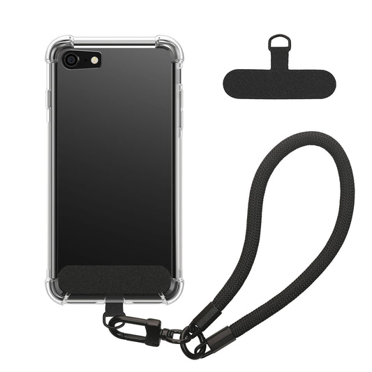 Silicone Phone Case with Detachable Wrist Strap + 2x Pads for Apple iPhone SE (2022 / 2020) / iPhone 8 / 7