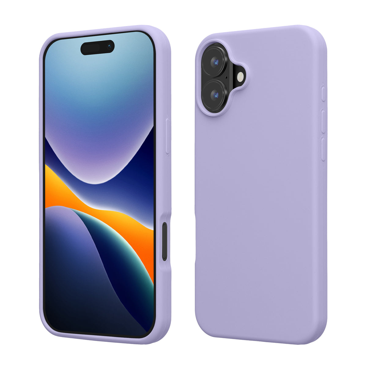 kwmobile Handyhülle für iPhone 16 Hülle, für iPhone 16 Case - Hülle Silikon - kabelloses Laden - Lavendel Lavendel