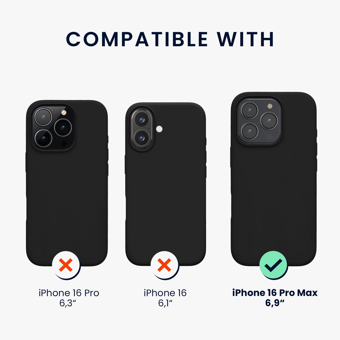 kwmobile Handyhülle für iPhone 16 Pro Max Hülle, für iPhone 16 Pro Max Case - Hülle Silikon - kabelloses Laden
