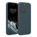 kwmobile Handyhülle für Apple iPhone 16 Pro Max Hülle - gummierte Handy Silikon Case für iPhone 16 Pro Max - Schutzhülle Cover - Dunkler Schiefer Dunkler Schiefer  