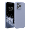 kwmobile Handyhülle für Apple iPhone 16 Pro Max Hülle - gummierte Handy Silikon Case für iPhone 16 Pro Max - Schutzhülle Cover - Hellblau matt Hellblau matt  