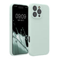 kwmobile Handyhülle für Apple iPhone 16 Pro Max Hülle - gummierte Handy Silikon Case für iPhone 16 Pro Max - Schutzhülle Cover - Cool Mint Cool Mint  