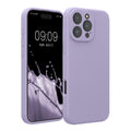 kwmobile Handyhülle für Apple iPhone 16 Pro Max Hülle - gummierte Handy Silikon Case für iPhone 16 Pro Max - Schutzhülle Cover - Lavendel Lavendel  