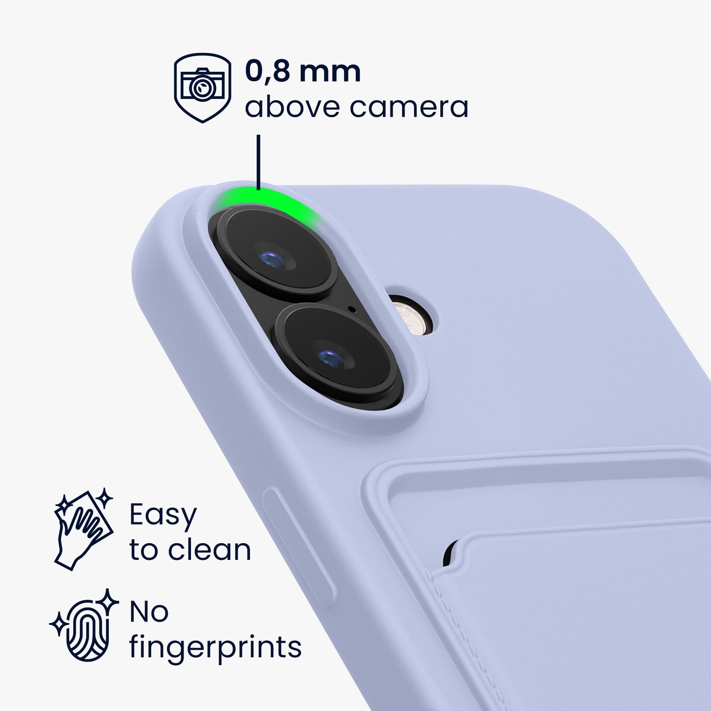 kwmobile Handyhülle für Apple iPhone 16 Hülle mit Kartenfach - Schutzhülle Cover