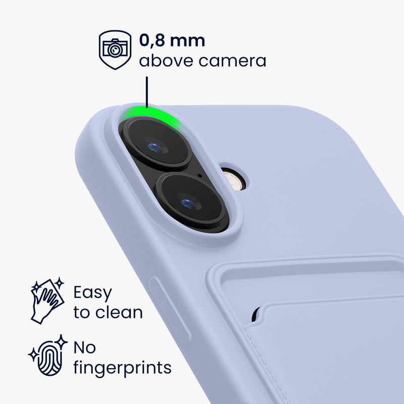 kwmobile Handyhülle für Apple iPhone 16 Hülle mit Kartenfach - Schutzhülle Cover