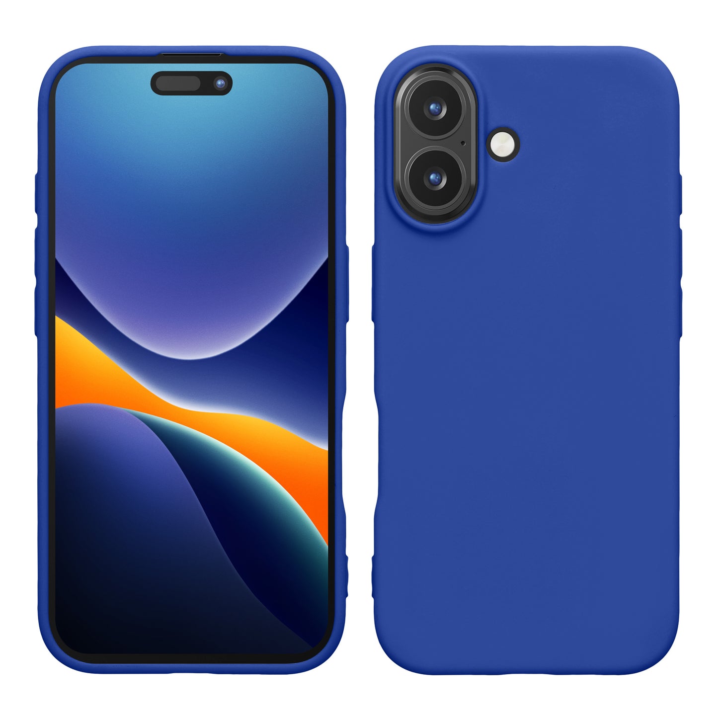 kwmobile Handyhülle für Apple iPhone 16 Hülle - TPU Case - Kabelloses Laden - Schutzhülle Cover in Baltik Blau Baltik Blau  