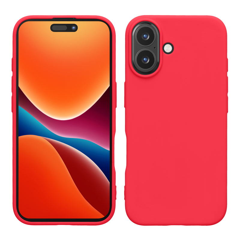 kwmobile Handyhülle für Apple iPhone 16 Hülle - TPU Case - Kabelloses Laden - Schutzhülle Cover in Neon Pink Neon Pink  