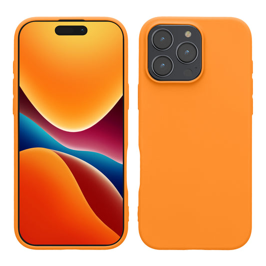 kwmobile Handyhülle für Apple iPhone 16 Pro Max Hülle - TPU Case - Kabelloses Laden - Schutzhülle Cover in Fruity Orange Fruity Orange  