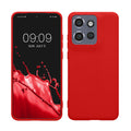 kwmobile Handyhülle für Motorola Edge 60 Neo / Edge 50 Neo / ThinkPhone 25 Hülle - TPU Case - Kabelloses Laden - Schutzhülle Cover in Klassisch Rot Klassisch Rot  