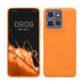 kwmobile Handyhülle für Motorola Edge 60 Neo / Edge 50 Neo / ThinkPhone 25 Hülle - TPU Case - Kabelloses Laden - Schutzhülle Cover in Fruity Orange Fruity Orange  