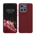 kwmobile Handyhülle für Motorola Edge 60 Neo / Edge 50 Neo / ThinkPhone 25 Hülle - TPU Case - Kabelloses Laden - Schutzhülle Cover in Bordeaux Violett Bordeaux Violett  