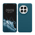 kwmobile Handyhülle für OnePlus 13 Hülle - Case Silikon - Kabelloses Laden - Schutzhülle Cover in Petrol Petrol  