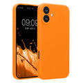 kwmobile Handyhülle für Apple iPhone 16 Plus Hülle - gummierte Handy Silikon Case für iPhone 16 Plus - Schutzhülle Cover - Fruity Orange Fruity Orange  