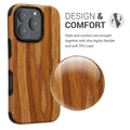 kwmobile Hülle kompatibel mit Apple iPhone 16 Pro - Backcover Cover Holz Maserung