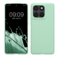 kwmobile Handyhülle für Motorola Edge 60 Fusion Hülle - TPU Case - Kabelloses Laden - Schutzhülle Cover in Mintgrün matt Mintgrün matt  