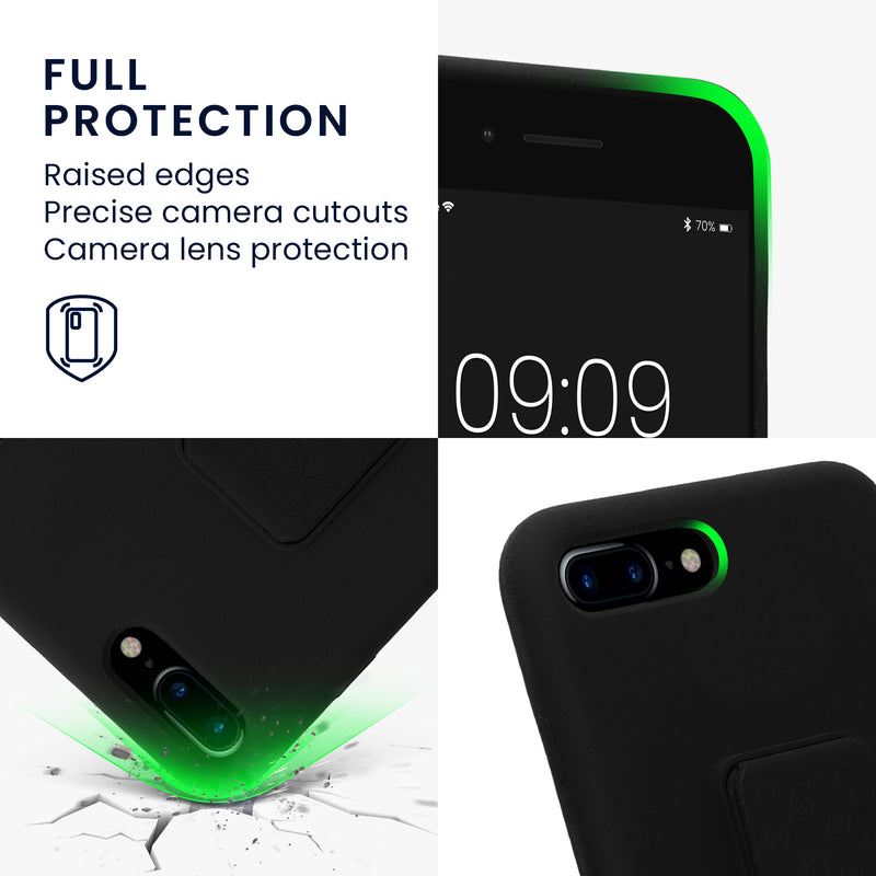 kwmobile Handyhülle für Apple iPhone 7 Plus / iPhone 8 Plus Hülle mit Fingerhalter und Stand - Schutzhülle Cover