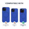 kwmobile Handyhülle für Apple iPhone 15 Pro - Hülle für MagSafe - Hülle für iPhone 15 Pro Case - Silikon Rückseite magnetisch