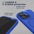 kwmobile Handyhülle für Apple iPhone 15 Pro - Hülle für MagSafe - Hülle für iPhone 15 Pro Case - Silikon Rückseite magnetisch