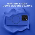 kwmobile Handyhülle für Apple iPhone 15 Pro - Hülle für MagSafe - Hülle für iPhone 15 Pro Case - Silikon Rückseite magnetisch