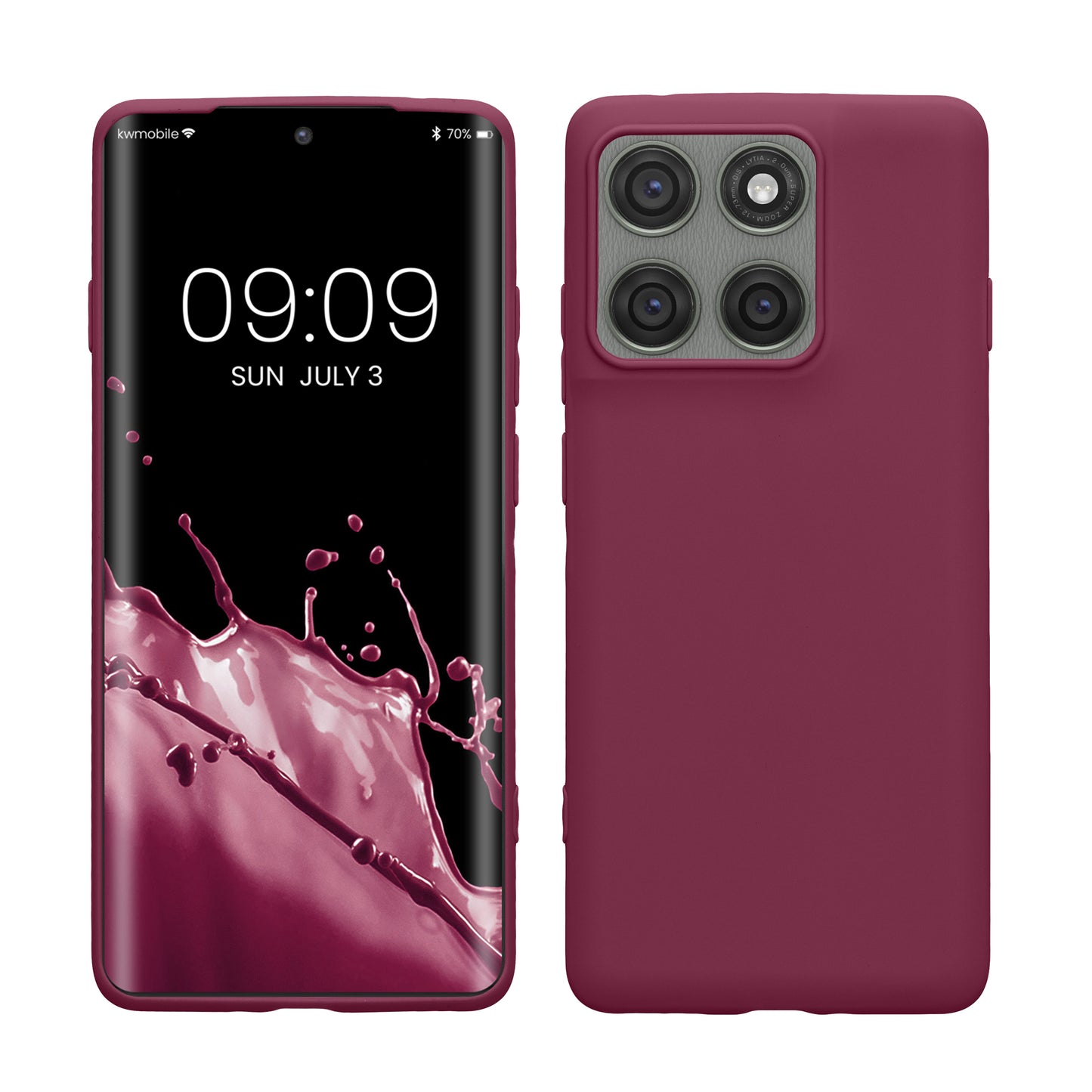 kwmobile Handyhülle für Motorola Edge 60 Pro Hülle - TPU Case - Kabelloses Laden - Schutzhülle Cover in Magenta Lila Magenta Lila  