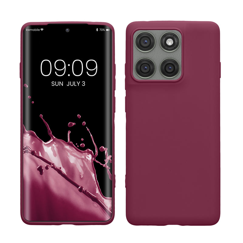 kwmobile Handyhülle für Motorola Edge 60 Pro Hülle - TPU Case - Kabelloses Laden - Schutzhülle Cover in Magenta Lila Magenta Lila  