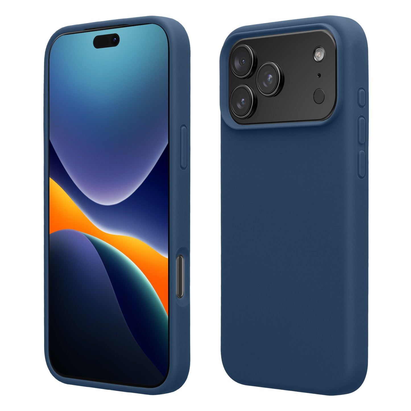 kwmobile Handyhülle für iPhone 17 Pro Hülle, für iPhone 17 Pro Case - Hülle Silikon - kabelloses Laden - Marineblau Marineblau