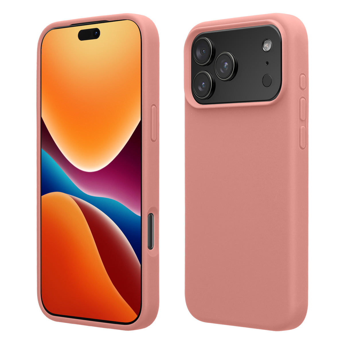 kwmobile Handyhülle für iPhone 17 Pro Hülle, für iPhone 17 Pro Case - Hülle Silikon - kabelloses Laden - Winter Rose Winter Rose