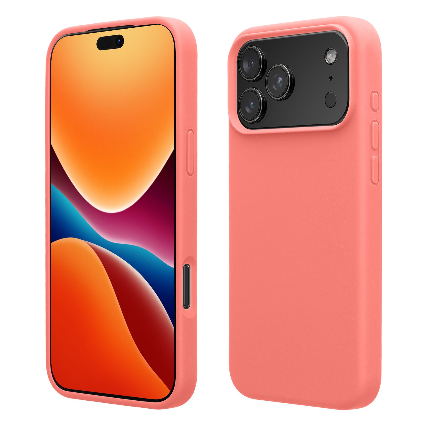 kwmobile Handyhülle für iPhone 17 Pro Hülle, für iPhone 17 Pro Case - Hülle Silikon - kabelloses Laden - Pastell Koralle Pastell Koralle