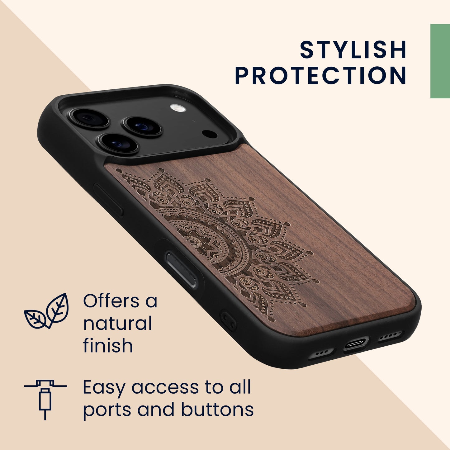 kwmobile Hülle kompatibel mit iPhone 17 Pro Hülle - Handy Cover - TPU Handyhülle Kompass Vintage