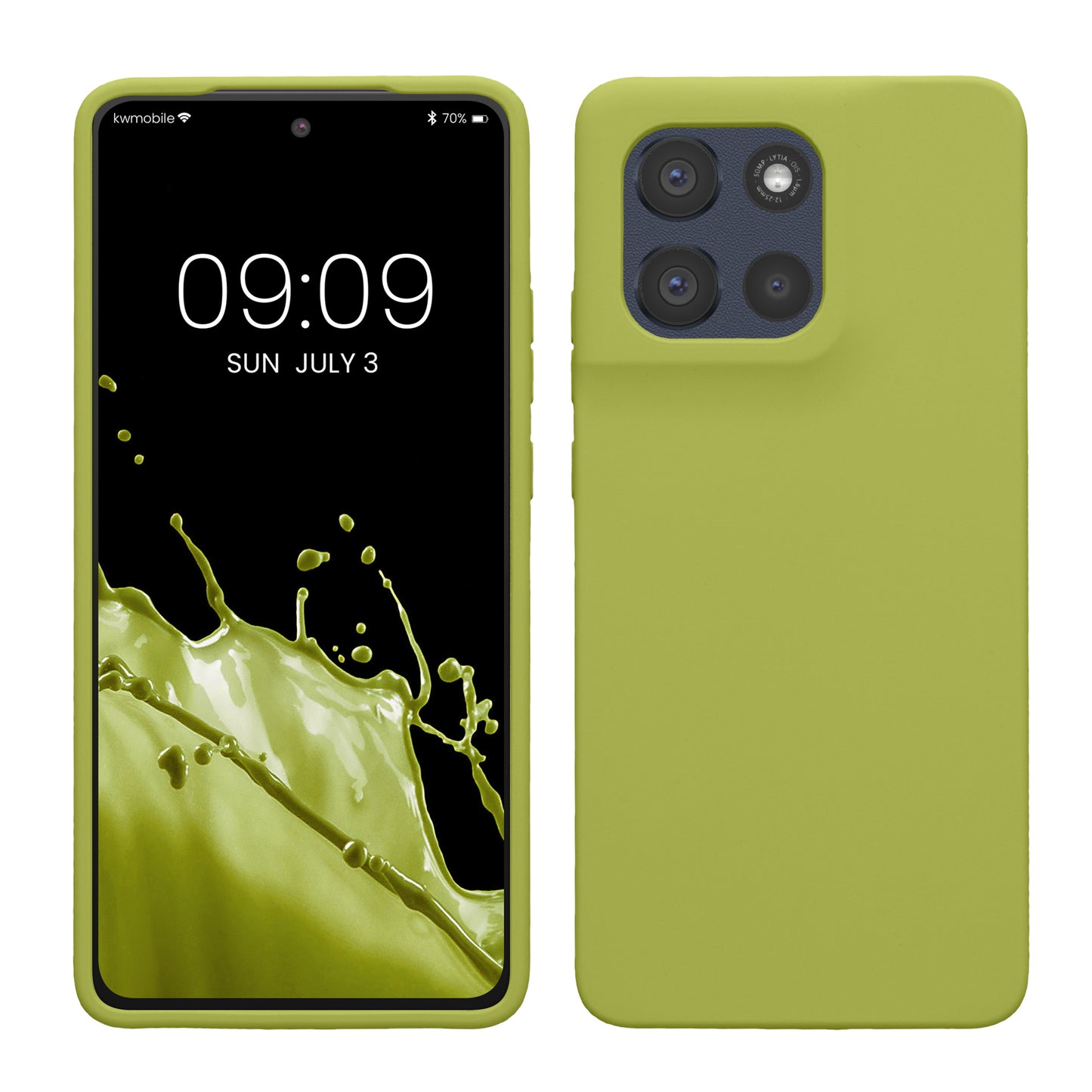 kwmobile Handyhülle für Motorola Moto G86 5G Hülle - Case Silikon - Kabelloses Laden - Schutzhülle Cover in Matcha Grün Matcha Grün  