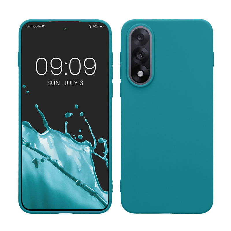 kwmobile Handyhülle für OnePlus Nord 5 Hülle - TPU Case - Kabelloses Laden - Schutzhülle Cover in Petrol matt Petrol matt  
