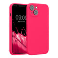 kwmobile Hülle kompatibel mit Apple iPhone 14 - Hülle Silikon gummiert - Handyhülle - Handy Case in Neon Pink Neon Pink  