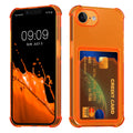 kwmobile Hülle mit Kartenfach kompatibel mit Apple iPhone 17e / iPhone 16e - Handyhülle iPhone 17e / iPhone 16e mit Kartenfach - Soft Case - Schutzhülle Transparent