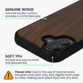 iPhone 17 Holz Handyhülle mit MagSafe Dunkelbraun KWM0000234U001C