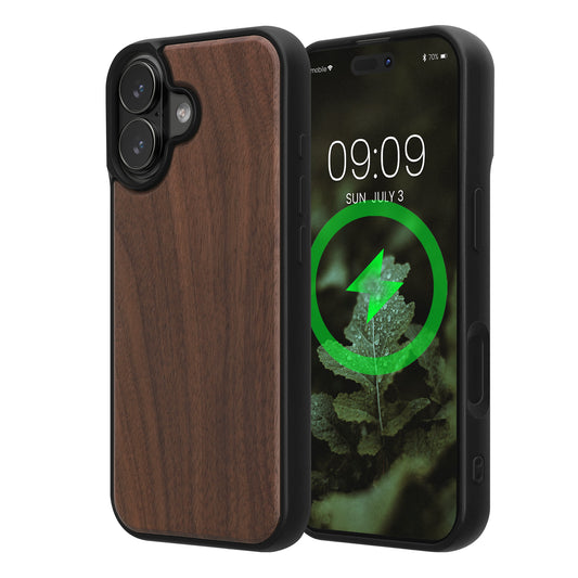 iPhone 17 Holz Handyhülle mit MagSafe Dunkelbraun