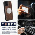 iPhone 15 Holz Handyhülle mit MagSafe Dunkelbraun KWM0000234V001C