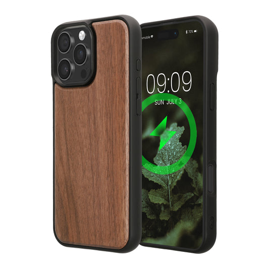 iPhone 16 Pro Max Holz Handyhülle mit MagSafe Dunkelbraun