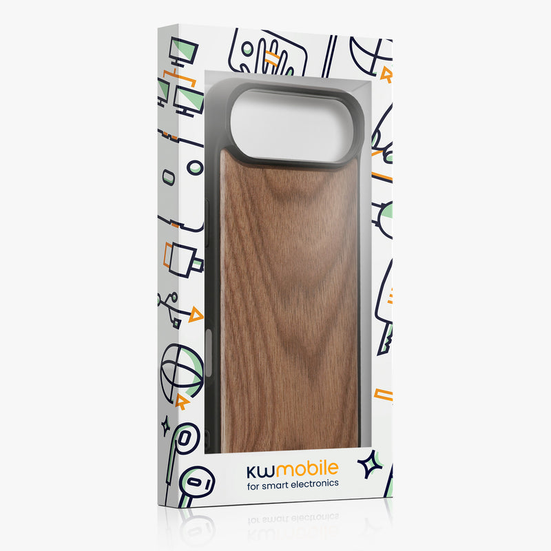 iPhone Air Holz Handyhülle mit MagSafe Dunkelbraun KWM0000235D001C