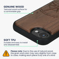 iPhone 16e Holz Handyhülle mit MagSafe Kompass Vintage KWM0000235L001C