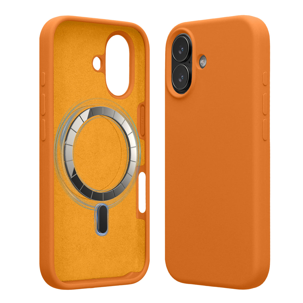 iPhone 17 Silikon Handyhülle mit MagSafe Fruity Orange