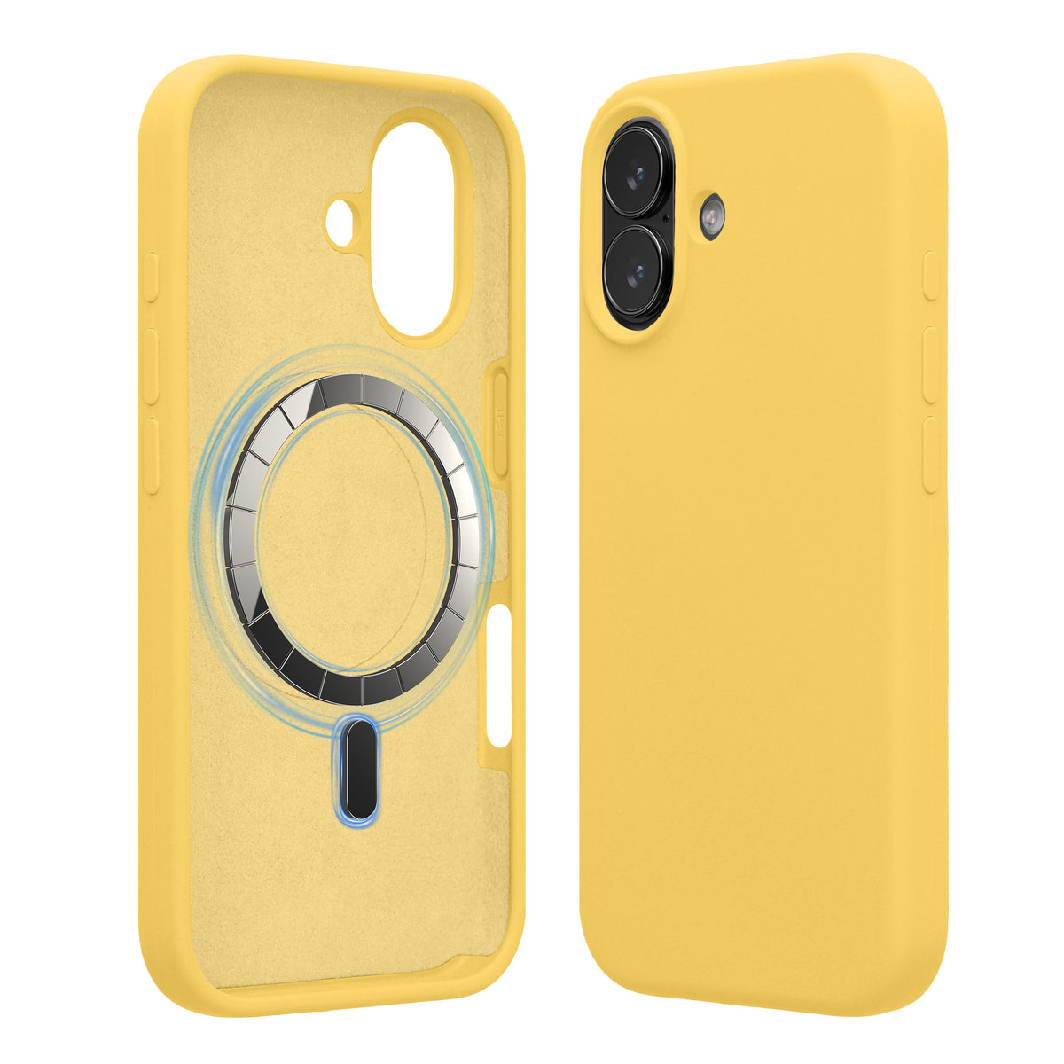 iPhone 17 Silikon Handyhülle mit MagSafe Strahlend Gelb