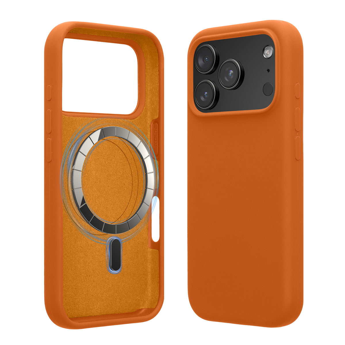 iPhone 18 Pro / iPhone 17 Pro Silikon Handyhülle mit MagSafe Fruity Orange