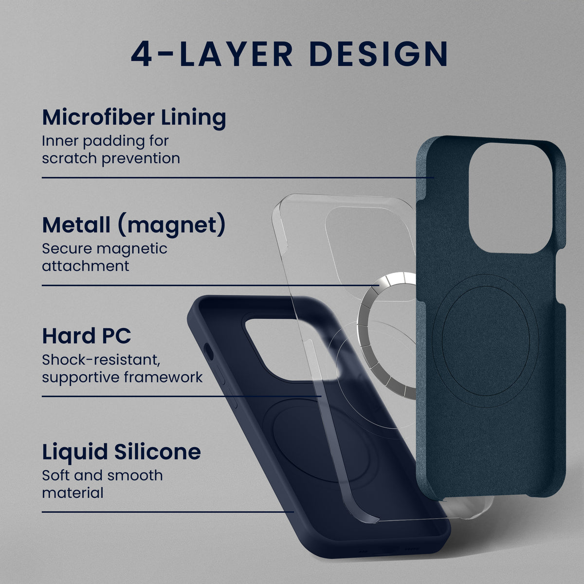 iPhone 18 Pro / iPhone 17 Pro Silikon Handyhülle mit MagSafe KWM0000235R006C