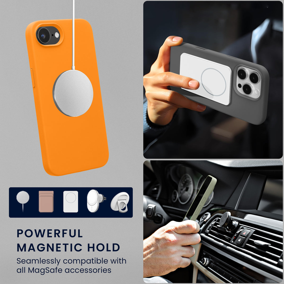 iPhone 17e / iPhone 16e Silikon Handyhülle mit MagSafe KWM0000235T002C